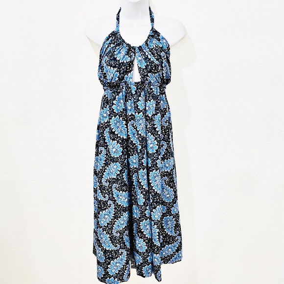 J. Crew Collection Halter Cutout Dress In Ratti Pacific Paisley - Picture 5 of 15